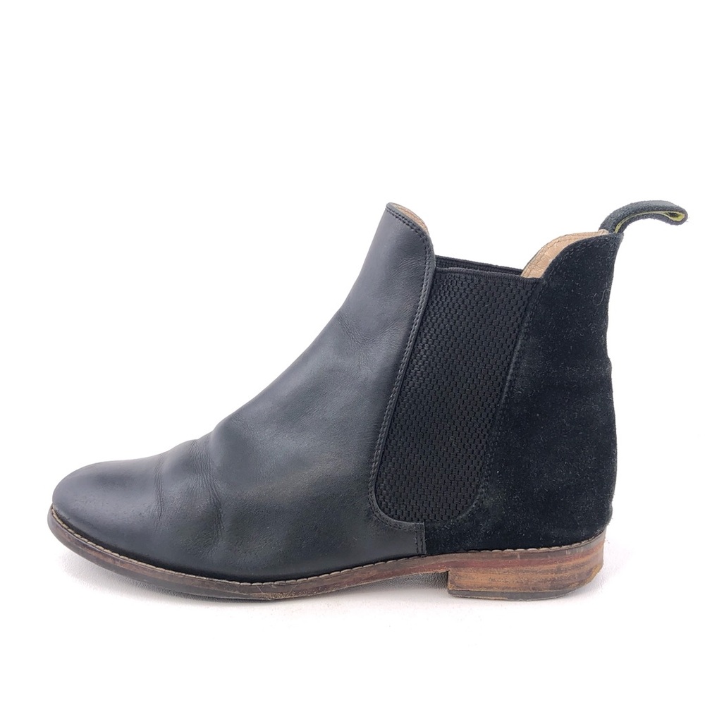 Joules Westbourne Black Leather Chelsea Boots UK 6